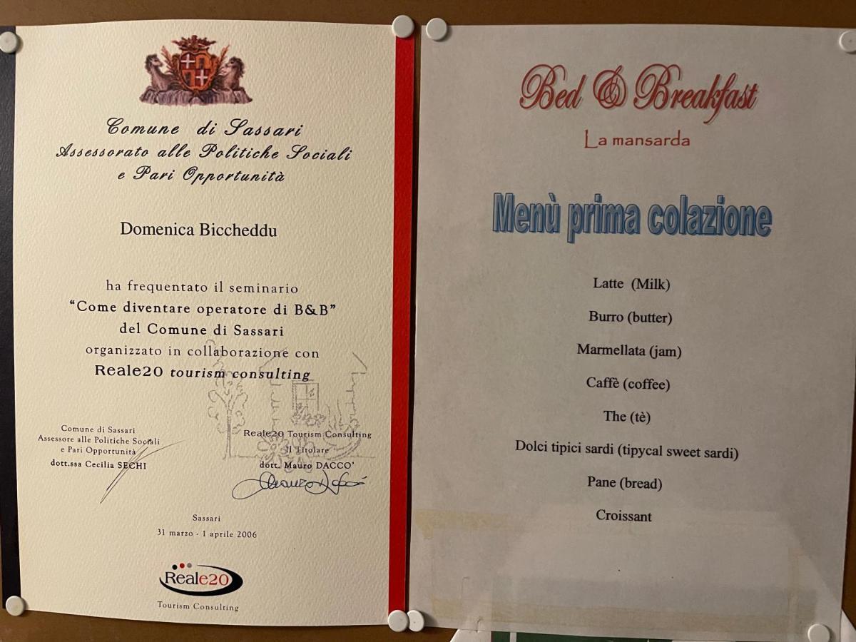 La Mansarda Bed and Breakfast Biancareddu Εξωτερικό φωτογραφία